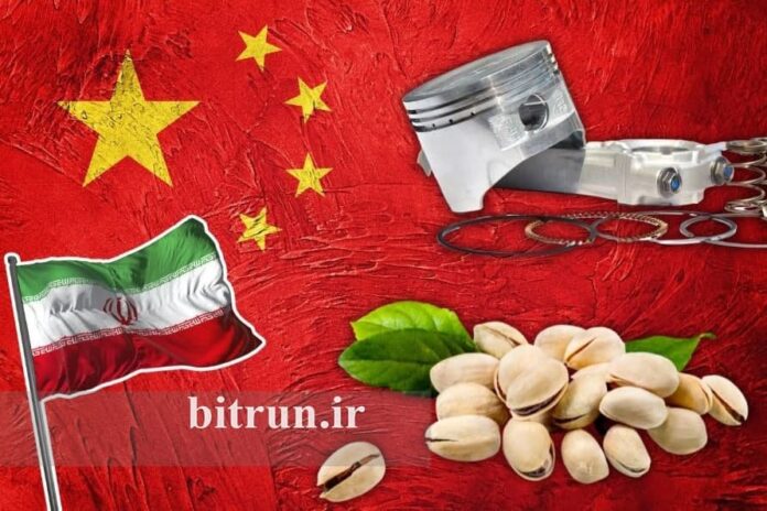 تهاتر پسته با موتور و قطعات خودرو در تجارت با چین